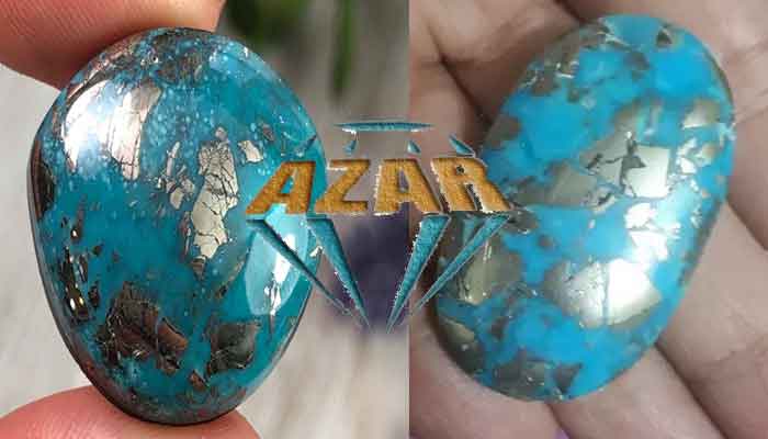 turquoise with pyrite