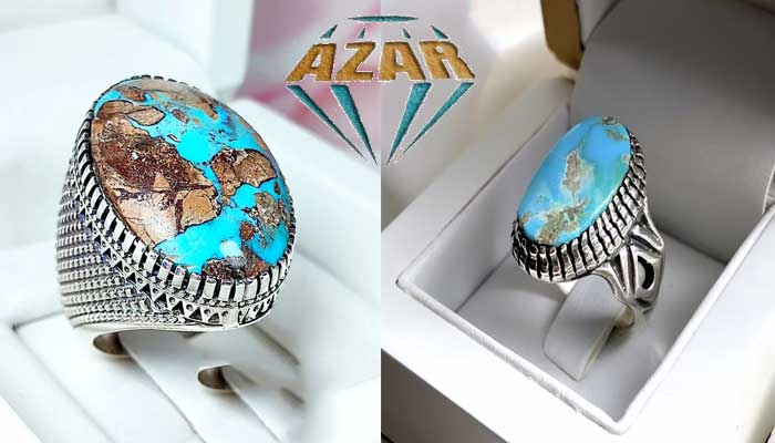 men's turquoise silver ring
