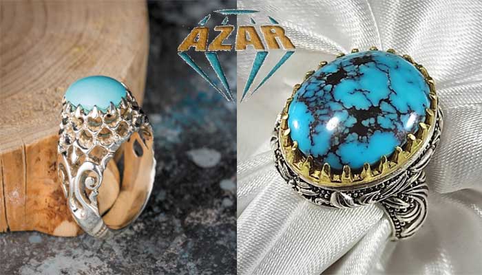 high quality men's turquoise rings