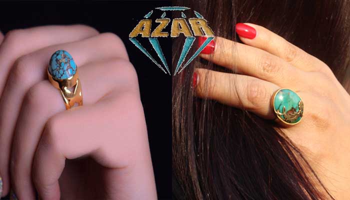 أنواع خواتم الفيروز النسائية