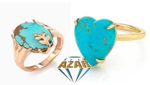 gold women's turquoise ring