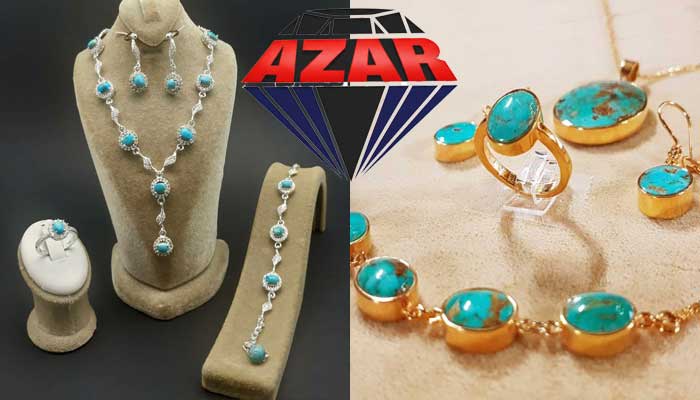 Order a Complete Turquoise Set for Wedding | Gold and Silver | Gem Azar